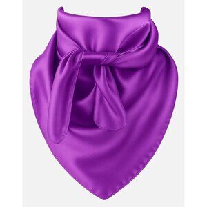 Purple Satin Wild Rag 35x35 Western Cowboy Cowgirl Rodeo Scarf Bandana